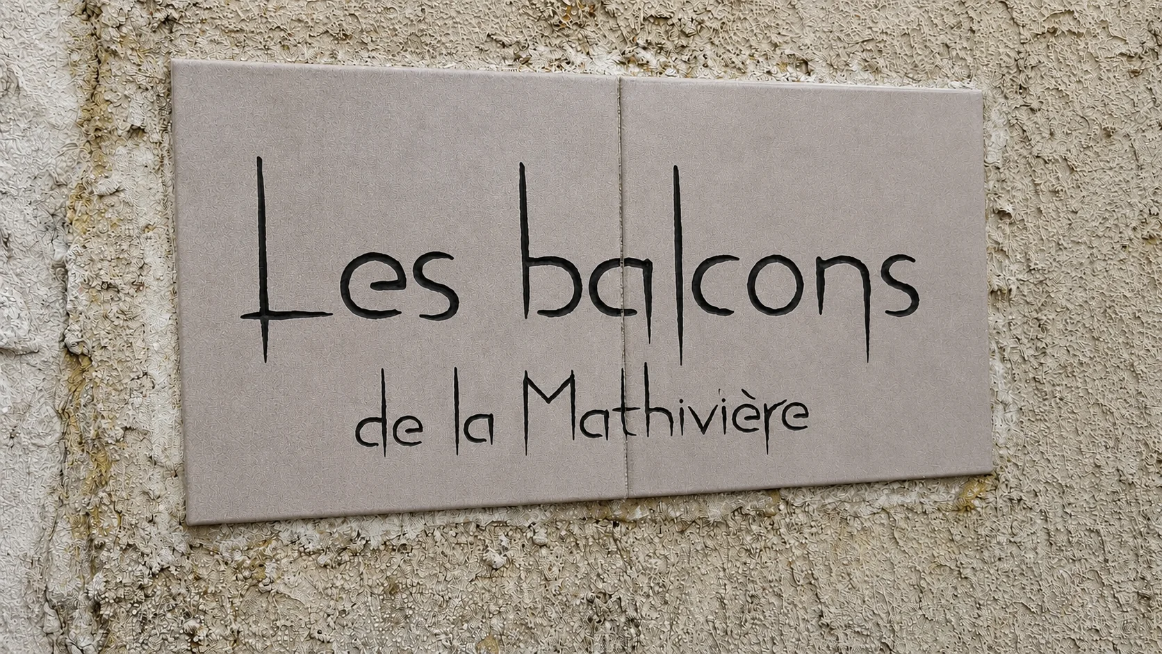Plaque de la maison